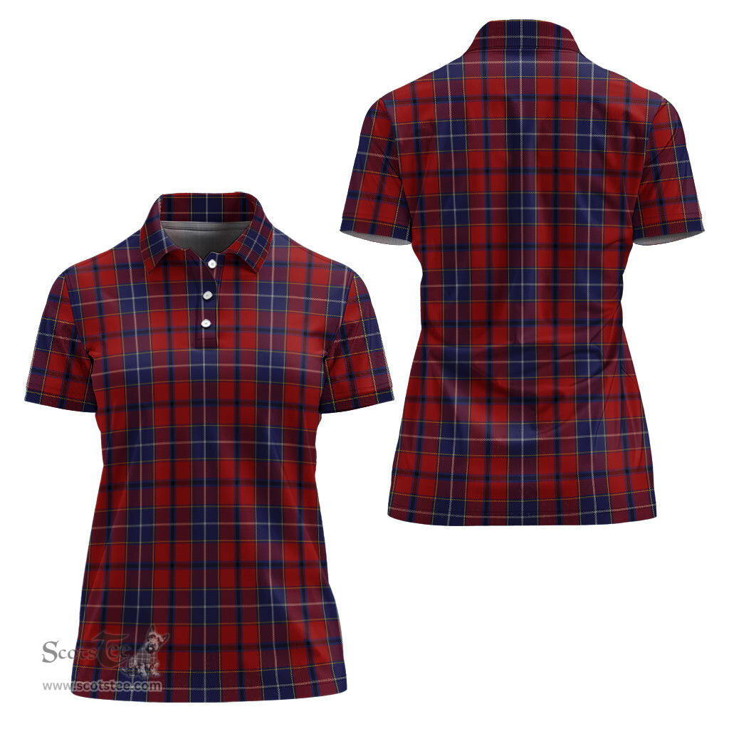 Scottish Wishart Dress Clan Tartan Polo Shirt For Women, Women's Scottish Polo Shirt Scottish Plaid Tartan Plaid - ScotsTee - scotstee.com