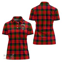 Scottish MacNaughton Modern Clan Tartan Polo Shirt with Family Crest For Women, Women's Scottish Polo Shirt Scottish Plaid Tartan Plaid - ScotsTee - scotstee.com