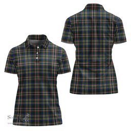 Scottish Scott Green Modern Clan Tartan Polo Shirt For Women, Women's Scottish Polo Shirt Scottish Plaid Tartan Plaid - ScotsTee - scotstee.com