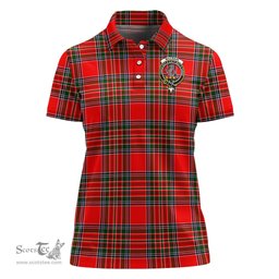 Scottish MacBain Clan Tartan Polo Shirt with Family Crest For Women, Women's Scottish Polo Shirt Scottish Plaid Tartan Plaid - ScotsTee - scotstee.com