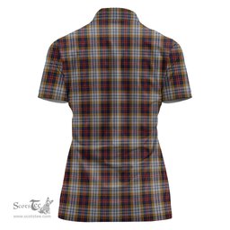 Scottish MacInnes Ancient Hunting Clan Tartan Polo Shirt with Family Crest For Women, Women's Scottish Polo Shirt Scottish Plaid Tartan Plaid - ScotsTee - scotstee.com