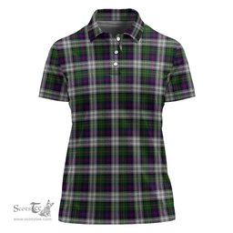 Scottish MacCallum Dress Clan Tartan Polo Shirt For Women, Women's Scottish Polo Shirt Scottish Plaid Tartan Plaid - ScotsTee - scotstee.com