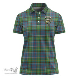 Scottish Whitelaw Clan Tartan Polo Shirt with Family Crest For Women, Women's Scottish Polo Shirt Scottish Plaid Tartan Plaid - ScotsTee - scotstee.com