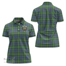 Scottish Whitelaw Clan Tartan Polo Shirt with Family Crest For Women, Women's Scottish Polo Shirt Scottish Plaid Tartan Plaid - ScotsTee - scotstee.com
