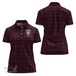Scottish MacLachlan Clan Tartan Polo Shirt with Family Crest For Women, Women's Scottish Polo Shirt Scottish Plaid Tartan Plaid - ScotsTee - scotstee.com