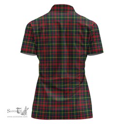 Scottish MacKintosh Hunting Modern Clan Tartan Polo Shirt with Family Crest For Women, Women's Scottish Polo Shirt Scottish Plaid Tartan Plaid - ScotsTee - scotstee.com