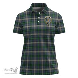Scottish MacDowall Clan Tartan Polo Shirt with Family Crest For Women, Women's Scottish Polo Shirt Scottish Plaid Tartan Plaid - ScotsTee - scotstee.com