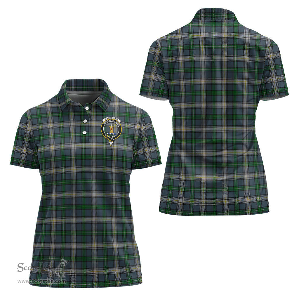 Scottish MacDowall Clan Tartan Polo Shirt with Family Crest For Women, Women's Scottish Polo Shirt Scottish Plaid Tartan Plaid - ScotsTee - scotstee.com