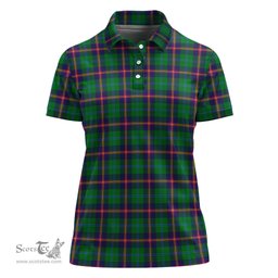 Scottish Young Modern Clan Tartan Polo Shirt For Women, Women's Scottish Polo Shirt Scottish Plaid Tartan Plaid - ScotsTee - scotstee.com