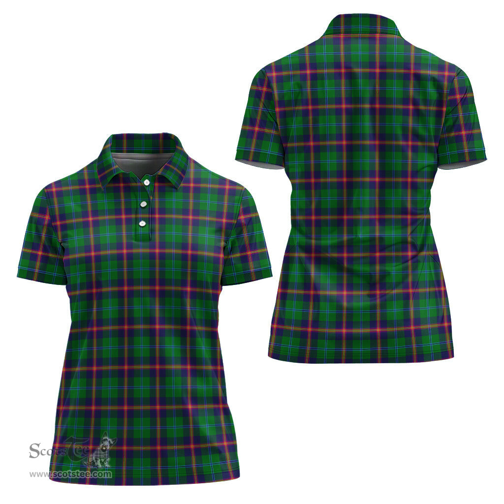 Scottish Young Modern Clan Tartan Polo Shirt For Women, Women's Scottish Polo Shirt Scottish Plaid Tartan Plaid - ScotsTee - scotstee.com