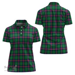 Scottish Young Modern Clan Tartan Polo Shirt For Women, Women's Scottish Polo Shirt Scottish Plaid Tartan Plaid - ScotsTee - scotstee.com