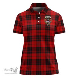 Scottish MacLeod of Raasay Clan Tartan Polo Shirt with Family Crest For Women, Women's Scottish Polo Shirt Scottish Plaid Tartan Plaid - ScotsTee - scotstee.com
