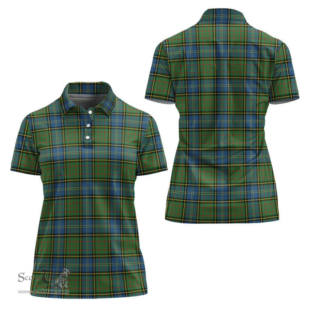 Scottish MacMillan Hunting Ancient Clan Tartan Polo Shirt For Women, Women's Scottish Polo Shirt Scottish Plaid Tartan Plaid - ScotsTee - scotstee.com