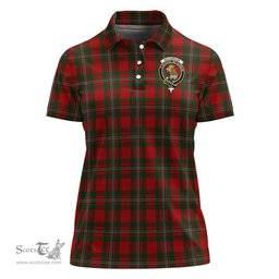 Scottish MacGregor Clan Tartan Polo Shirt with Family Crest For Women, Women's Scottish Polo Shirt Scottish Plaid Tartan Plaid - ScotsTee - scotstee.com