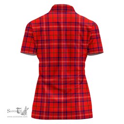 Scottish Rose Modern Clan Tartan Polo Shirt For Women, Women's Scottish Polo Shirt Scottish Plaid Tartan Plaid - ScotsTee - scotstee.com