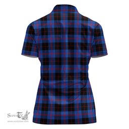 Scottish Maule Clan Tartan Polo Shirt with Family Crest For Women, Women's Scottish Polo Shirt Scottish Plaid Tartan Plaid - ScotsTee - scotstee.com