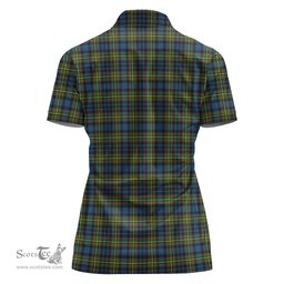 Scottish MacLellan Ancient Clan Tartan Polo Shirt with Family Crest For Women, Women's Scottish Polo Shirt Scottish Plaid Tartan Plaid - ScotsTee - scotstee.com
