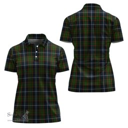 Scottish MacRae Hunting Clan Tartan Polo Shirt For Women, Women's Scottish Polo Shirt Scottish Plaid Tartan Plaid - ScotsTee - scotstee.com