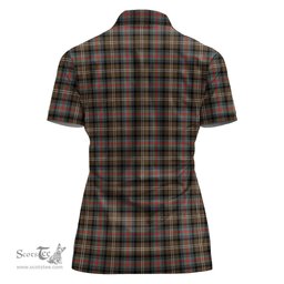 Scottish Sutherland Weathered Clan Tartan Polo Shirt For Women, Women's Scottish Polo Shirt Scottish Plaid Tartan Plaid - ScotsTee - scotstee.com