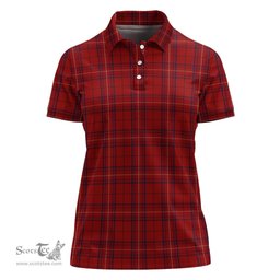 Scottish Rose of Kilravock Clan Tartan Polo Shirt For Women, Women's Scottish Polo Shirt Scottish Plaid Tartan Plaid - ScotsTee - scotstee.com