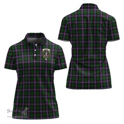 Scottish Russell Clan Tartan Polo Shirt with Family Crest For Women, Women's Scottish Polo Shirt Scottish Plaid Tartan Plaid - ScotsTee - scotstee.com