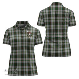 Scottish Taylor Dress Clan Tartan Polo Shirt with Family Crest For Women, Women's Scottish Polo Shirt Scottish Plaid Tartan Plaid - ScotsTee - scotstee.com