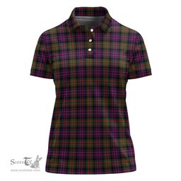Scottish MacDonald Modern Clan Tartan Polo Shirt For Women, Women's Scottish Polo Shirt Scottish Plaid Tartan Plaid - ScotsTee - scotstee.com