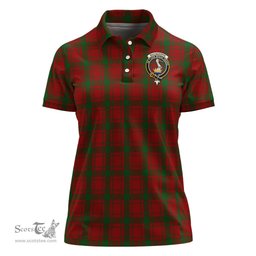 Scottish MacQuarrie Clan Tartan Polo Shirt with Family Crest For Women, Women's Scottish Polo Shirt Scottish Plaid Tartan Plaid - ScotsTee - scotstee.com
