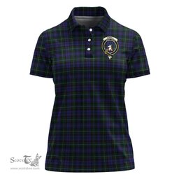 Scottish Sempill Clan Tartan Polo Shirt with Family Crest For Women, Women's Scottish Polo Shirt Scottish Plaid Tartan Plaid - ScotsTee - scotstee.com