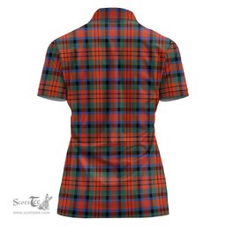 Scottish MacDuff Ancient Clan Tartan Polo Shirt with Family Crest For Women, Women's Scottish Polo Shirt Scottish Plaid Tartan Plaid - ScotsTee - scotstee.com