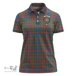 Scottish MacIntyre Ancient Clan Tartan Polo Shirt with Family Crest For Women, Women's Scottish Polo Shirt Scottish Plaid Tartan Plaid - ScotsTee - scotstee.com