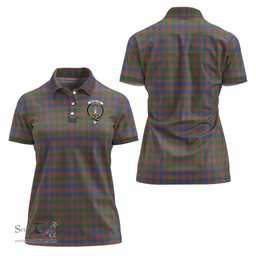 Scottish MacIntyre Ancient Clan Tartan Polo Shirt with Family Crest For Women, Women's Scottish Polo Shirt Scottish Plaid Tartan Plaid - ScotsTee - scotstee.com
