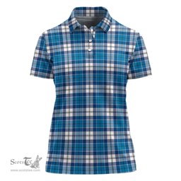 Scottish Roberton Clan Tartan Polo Shirt For Women, Women's Scottish Polo Shirt Scottish Plaid Tartan Plaid - ScotsTee - scotstee.com