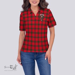 Scottish MacNab Modern Clan Tartan Polo Shirt with Family Crest For Women, Women's Scottish Polo Shirt Scottish Plaid Tartan Plaid - ScotsTee - scotstee.com