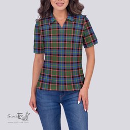 Scottish Norvel Clan Tartan Polo Shirt For Women, Women's Scottish Polo Shirt Scottish Plaid Tartan Plaid - ScotsTee - scotstee.com