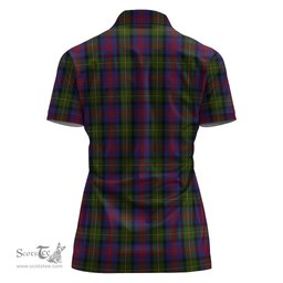 Scottish MacLennan Clan Tartan Polo Shirt with Family Crest For Women, Women's Scottish Polo Shirt Scottish Plaid Tartan Plaid - ScotsTee - scotstee.com