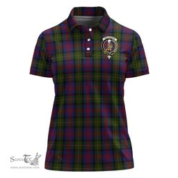 Scottish MacLennan Clan Tartan Polo Shirt with Family Crest For Women, Women's Scottish Polo Shirt Scottish Plaid Tartan Plaid - ScotsTee - scotstee.com