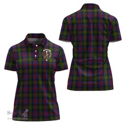 Scottish MacLennan Clan Tartan Polo Shirt with Family Crest For Women, Women's Scottish Polo Shirt Scottish Plaid Tartan Plaid - ScotsTee - scotstee.com