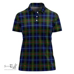 Scottish Smith Modern Clan Tartan Polo Shirt For Women, Women's Scottish Polo Shirt Scottish Plaid Tartan Plaid - ScotsTee - scotstee.com