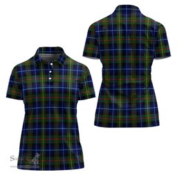 Scottish Smith Modern Clan Tartan Polo Shirt For Women, Women's Scottish Polo Shirt Scottish Plaid Tartan Plaid - ScotsTee - scotstee.com