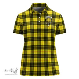 Scottish MacLeod of Lewis Modern Clan Tartan Polo Shirt with Family Crest For Women, Women's Scottish Polo Shirt Scottish Plaid Tartan Plaid - ScotsTee - scotstee.com