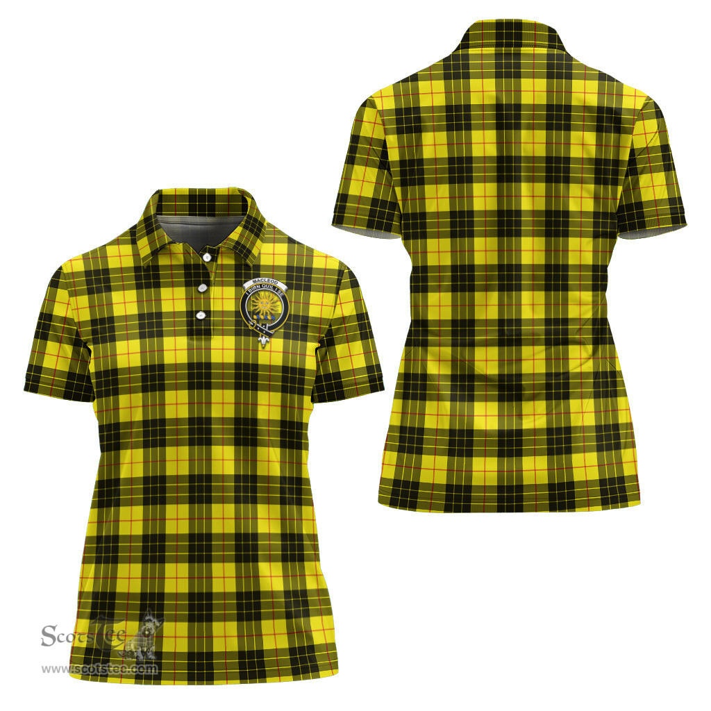 Scottish MacLeod of Lewis Modern Clan Tartan Polo Shirt with Family Crest For Women, Women's Scottish Polo Shirt Scottish Plaid Tartan Plaid - ScotsTee - scotstee.com
