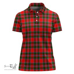 Scottish Spens Modern Clan Tartan Polo Shirt For Women, Women's Scottish Polo Shirt Scottish Plaid Tartan Plaid - ScotsTee - scotstee.com