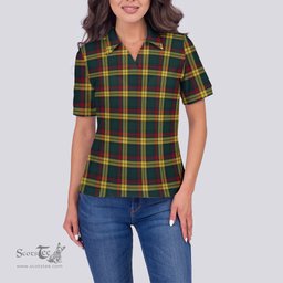 Scottish MacMillan Old Modern Clan Tartan Polo Shirt For Women, Women's Scottish Polo Shirt Scottish Plaid Tartan Plaid - ScotsTee - scotstee.com