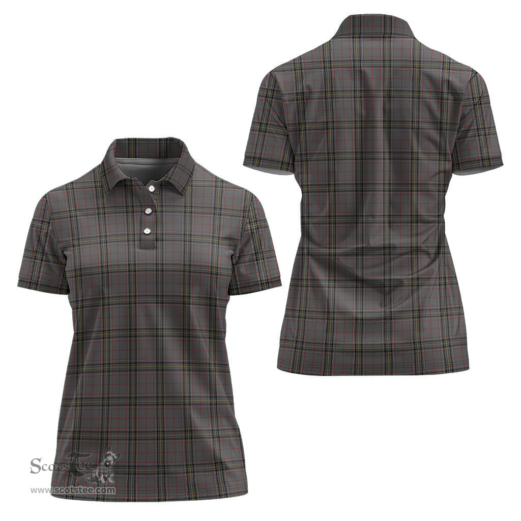 Scottish Stewart Grey Clan Tartan Polo Shirt For Women, Women's Scottish Polo Shirt Scottish Plaid Tartan Plaid - ScotsTee - scotstee.com