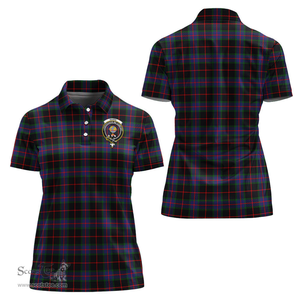 Scottish Nairn Clan Tartan Polo Shirt with Family Crest For Women, Women's Scottish Polo Shirt Scottish Plaid Tartan Plaid - ScotsTee - scotstee.com