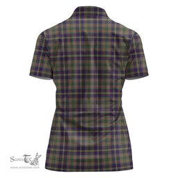 Scottish Taylor Weathered Clan Tartan Polo Shirt with Family Crest For Women, Women's Scottish Polo Shirt Scottish Plaid Tartan Plaid - ScotsTee - scotstee.com
