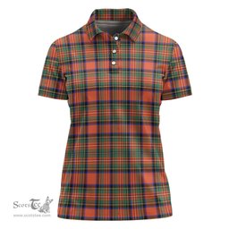 Scottish Stewart Royal Ancient Clan Tartan Polo Shirt For Women, Women's Scottish Polo Shirt Scottish Plaid Tartan Plaid - ScotsTee - scotstee.com