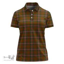 Scottish Scott Brown Modern Clan Tartan Polo Shirt For Women, Women's Scottish Polo Shirt Scottish Plaid Tartan Plaid - ScotsTee - scotstee.com