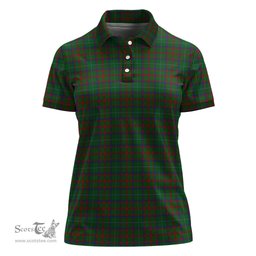 Scottish Shaw of Tordarroch Green Hunting Clan Tartan Polo Shirt For Women, Women's Scottish Polo Shirt Scottish Plaid Tartan Plaid - ScotsTee - scotstee.com